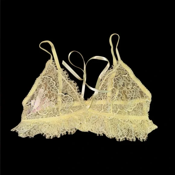 Victoria’s Secret NWT Elegant Yellow Lace Bralette - Picture 3 of 3